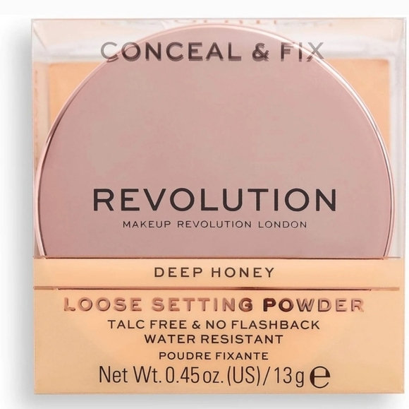 Makeup Revolution Conceal & Fix Loose Setting Powder Deep Honey 0.45oz New - Picture 1 of 5